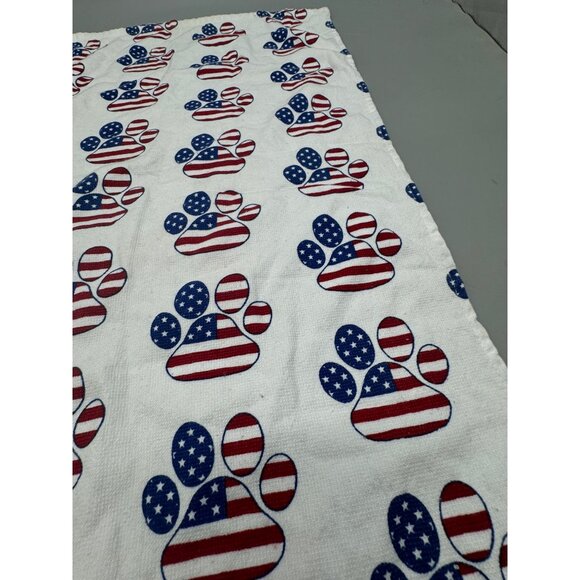 Debora Connolly Design Patriotic Paw Print Kitchen Hand Towel Used READ - Picture 3 of 7